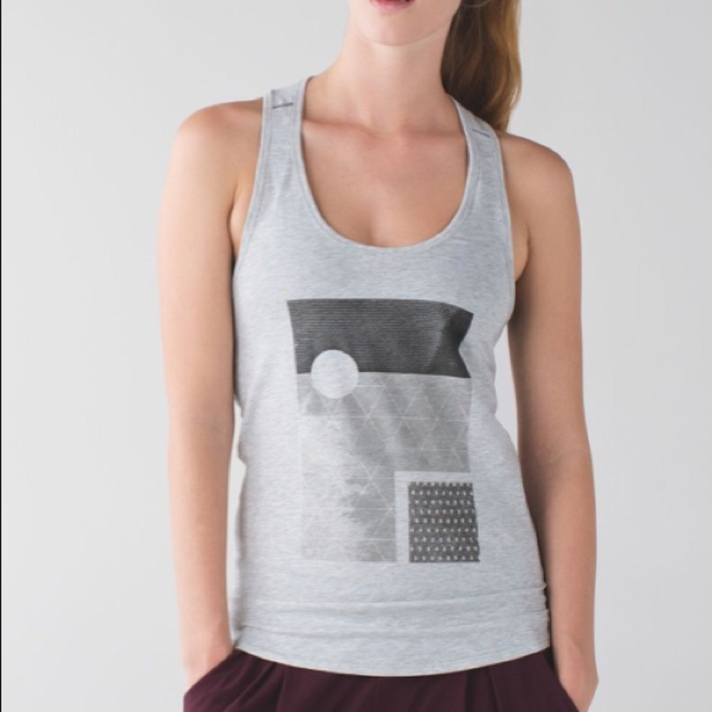 Lululemon Superb Tank Heathered Grey Sz 4